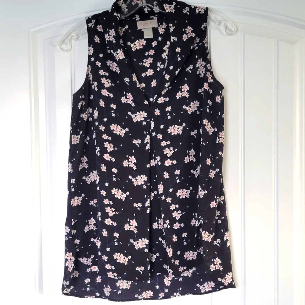 LOFT Floral Sleeveless Top XS